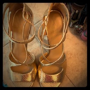 Gold Michael Kors shoes size 9